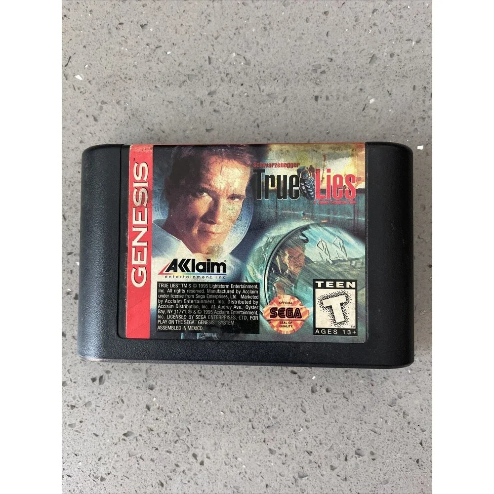 True Lies (Sega Genesis) Authentic Cartridge Video game Vintage